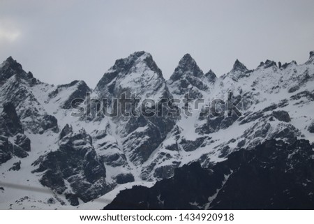 mountain cover with ice 