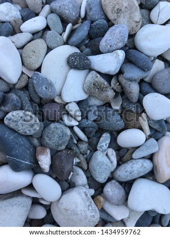 pebbles white black gray brown yellow sandy