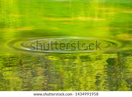 Circles waves on the water surface. Abstract background.
