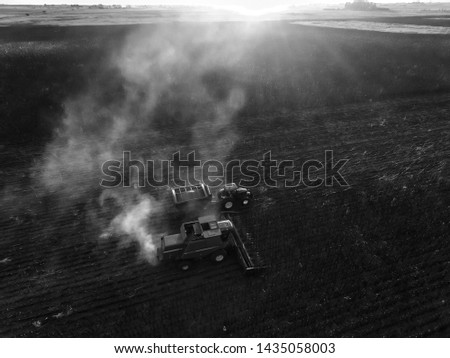 Harvest in Argentine countryside, La Pampa, Argentina