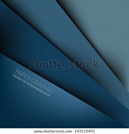 blue paper background overlap dimension vector illustration message board for text and message design modern website