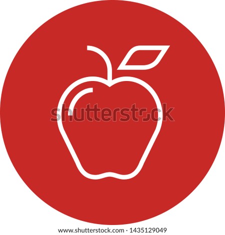 Apple Diet Fruit Outline Icon
