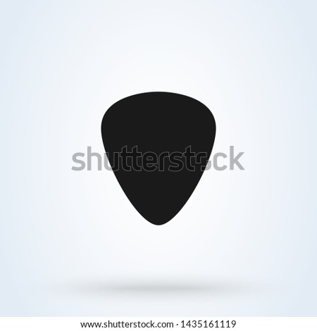 Guitar pic Simple vector modern icon design illustration.