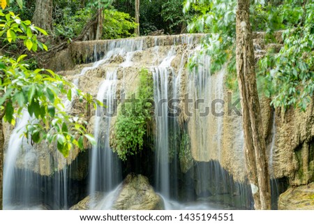 Beautiful erawan waterfall, Kanchanaburi, Thailand