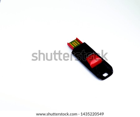 Flash drive  on the white isolated background
