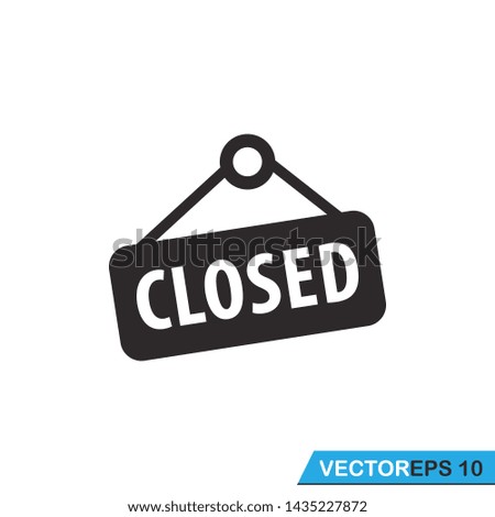 closed sign icon vector design illustration