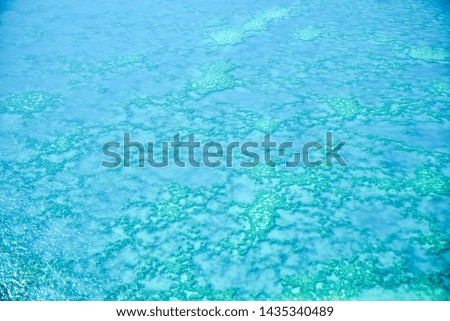 Natural Great Barrier Reef in Queensland. Aerial view of nature paradise with magnificent colors.