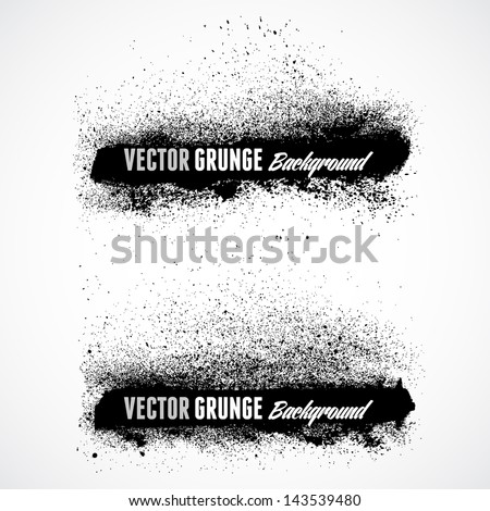 Grunge banner backgrounds in black color