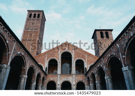 Santa Maria delle Grazie in Milan from a different view, Italy
