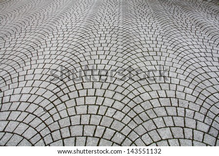 Geometrical pattern of a brick ground