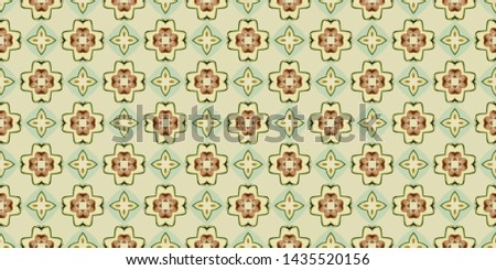 Geometric abstract mosaic seamless pattern with tiles and simple shapes for fashion. Abstract dynamic retro tiles background