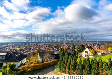 Panorama View over Heppenheim, Germany 