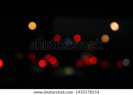 The beauty of the night lights with blurred patterns and bokeh.