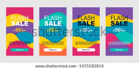 modern mobile for flash sale banners. Sale banner template design, Flash sale special offer set