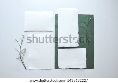 Card Mock up Stationery on White
