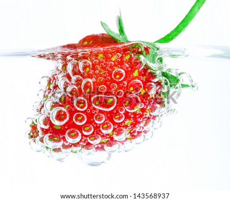 strawberry swimming