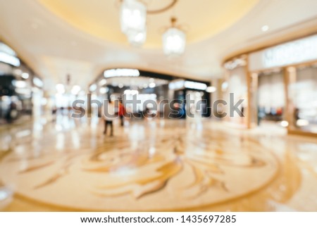 Abstract blur and defocused beautiful luxury shopping mall of deparment store for background