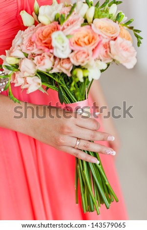 Wedding bouquet of flowers