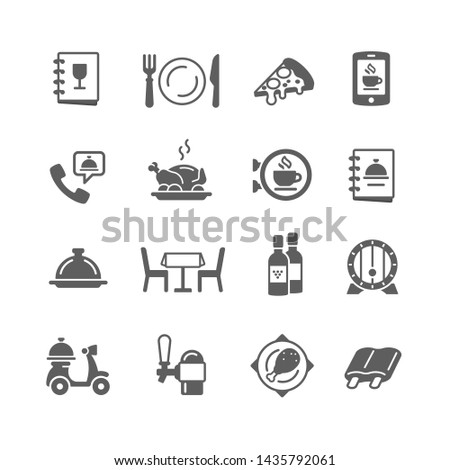 Restaurant and food icon set