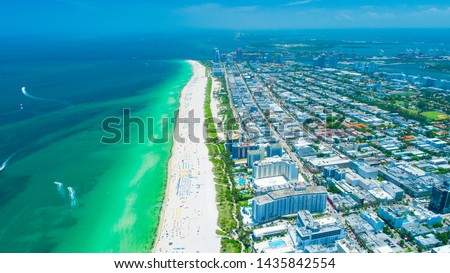 Aerial view of Miami Beach. South Beach. Florida. USA. 