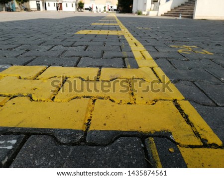 yellow lines on the playground