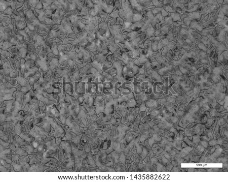 Microstructure of steel casting (3.12% carbon). Royalty-Free Stock Photo #1435882622