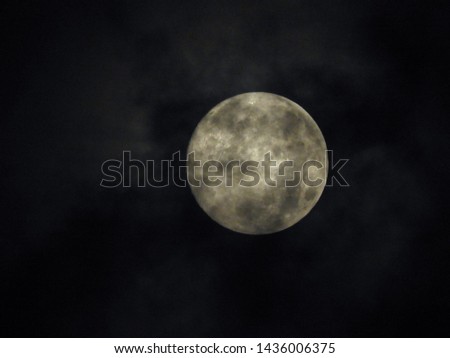 Full moon in the dark night
