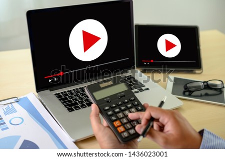 VIDEO MARKETING Audio Video , market Interactive channels , Business Media Technology innovation Marketing technology concept Royalty-Free Stock Photo #1436023001