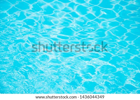 Reflections from the water in the blue swimming pool background