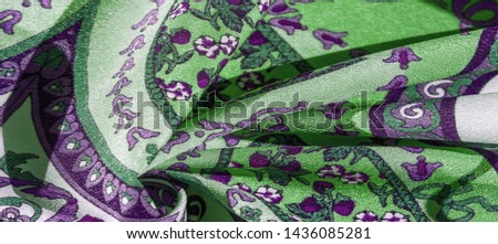 Texture background pattern , silk fabric, moderate soothing colors, royal monogram pattern, white, green azure colors on the fabric. your design will be steeped in the spirit of the Middle Ages