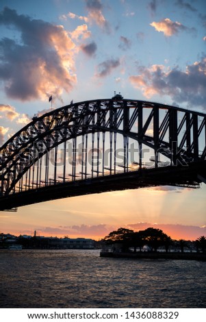 Sydney Harbour Bridge Sunset Australia