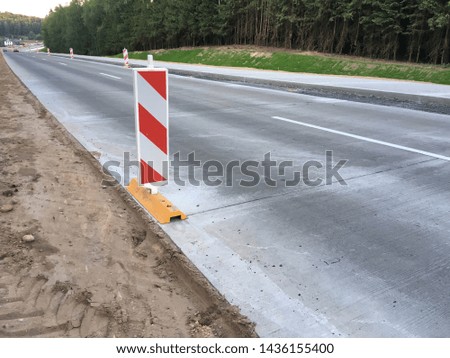 Road construction site repair work