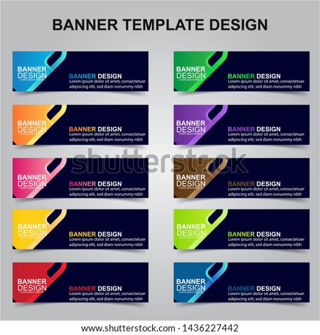 Set Of Modern Banners Background. Creative Header Templates - Vector