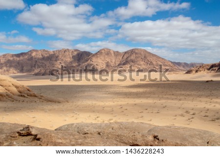 Wadi Rum landscape in Jordan.