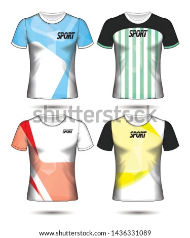 Set of soccer or football jersey template t-shirt style, Design your football club vector illustration