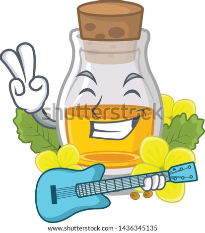 With guitar mustard oil wrapped in mascot box