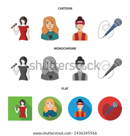 Vector design of karaoke and music sign. Collection of karaoke and club stock vector illustration.