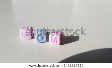 3d Cube Word on White Table