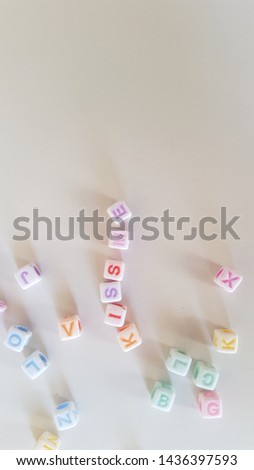 3d Cube Word on White Table