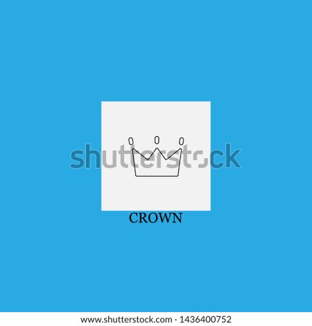crown icon sign signifier vector