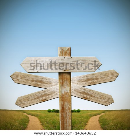 wooden sign with landscape