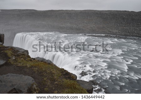 The big Dettifoss Waterfall in the northeast of Iceland