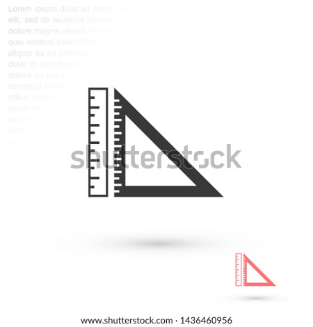 ruler vector icon 10 eps , Lorem ipsum Flat design