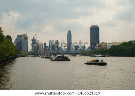 View of the skylines of the City of London