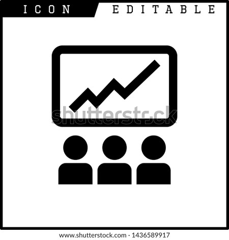 business presentation icon isolated sign symbol vector illustration - vector 