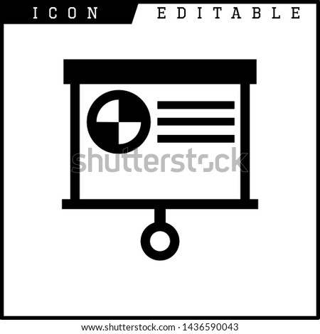 business presentation icon isolated sign symbol vector illustration - vector 