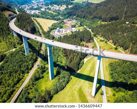 Aerial viwe of Gutachtal Bridge, Black Forest, Germany