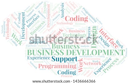 Business Development word cloud. Wordcloud made with text only.