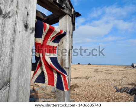 Union flag pictured in Dungeness, England. 