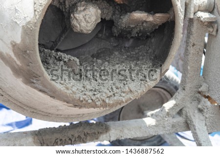 Making concrete in a cement mixer at the construction site
Great machine to prepare concrete faster